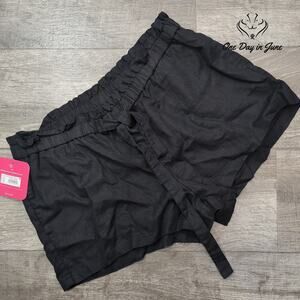 Isabel Maternity by Ingrid & Isabel Tie Waist Casual Linen Shorts Size M